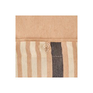 Steve Pamuklu Çift Kişilik Nevresim Takımı Bej (200x220 Cm) Bej