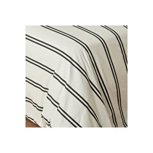 %100 Pamuk Ranforce April Çift Kişilik Nevresim Seti Beyaz (200x220 Cm) Beyaz