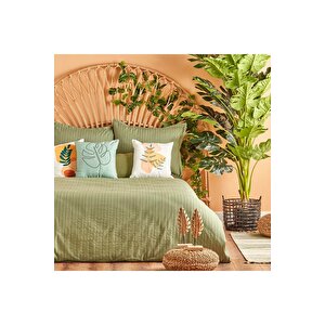 %100 Pamuk Arno Çift Kişilik Nevresim Seti Haki (200x220 Cm) Çift Kişilik-haki