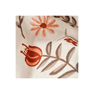 Florian Pamuklu Tek Kişilik Nevresim Seti Kiremit (160x220 Cm) Kiremit