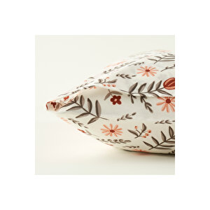 Florian Pamuklu Tek Kişilik Nevresim Seti Kiremit (160x220 Cm) Kiremit