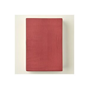 %100 Pamuk Saten Basic Çift Kişilik Lastikli Çarşaf Bordo (160x200x35 Cm) Bordo