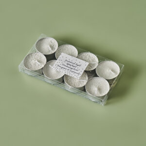 Flor Tealight Mum Beyaz 8'li Beyaz (12 Gr) Beyaz