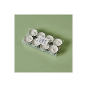 Flor Tealight Mum Beyaz 8'li Beyaz (12 Gr) Beyaz