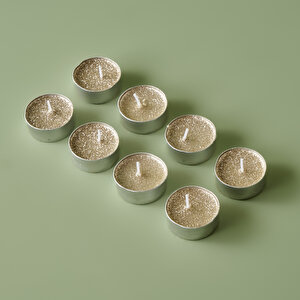 Flor Tealight 8'li Mum Gold (12 Gr) Gold
