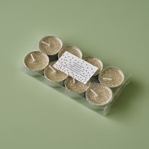 Flor Tealight 8'li Mum Gold (12 Gr) Gold