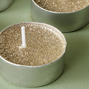 Flor Tealight 8'li Mum Gold (12 Gr) Gold