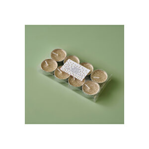 Flor Tealight 8'li Mum Gold (12 Gr) Gold