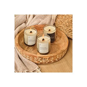 Jasmine Ahşap Fitilli Soy Wax Mum Antrasit
