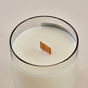 Black Oud Ahşap Fitilli Soy Wax Mum Antrasit