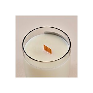 Black Oud Ahşap Fitilli Soy Wax Mum Antrasit