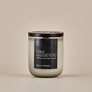 Citrus Ahşap Fitilli Soy Wax Mum Antrasit