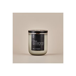 Citrus Ahşap Fitilli Soy Wax Mum Antrasit