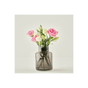 Lore Cam Vazo Füme (14x14x20 Cm) Füme