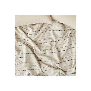 Alba Pamuklu Çift Kişilik Yatak Örtüsü Bej (200x230 Cm) Bej