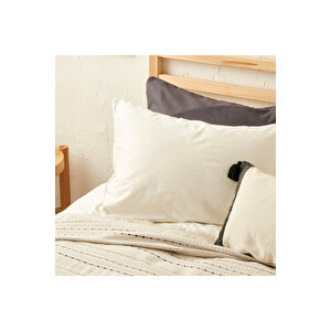 Alba Pamuklu Çift Kişilik Yatak Örtüsü Bej (200x230 Cm) Bej