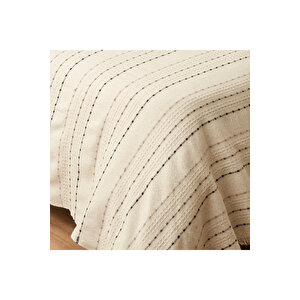 Alba Pamuklu Çift Kişilik Yatak Örtüsü Bej (200x230 Cm) Bej
