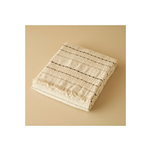 Alba Pamuklu Çift Kişilik Yatak Örtüsü Bej (200x230 Cm) Bej