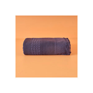 %100 Pamuk Marine Çift Kişilik Yatak Örtüsü Lacivert (240x260 Cm) Lacivert