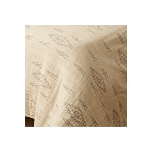 %100 Pamuk Merlin Çift Kişilik Yatak Örtüsü Seti Yeşil (240x260 Cm) Gri