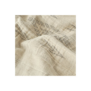 %100 Pamuk Merlin Çift Kişilik Yatak Örtüsü Seti Yeşil (240x260 Cm) Gri