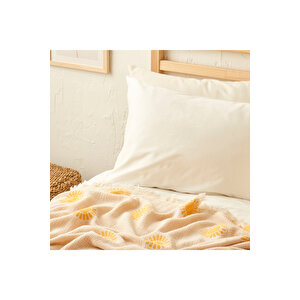 Sunny Pamuklu Çift Kişilik Yatak Örtüsü Sarı (200x220 Cm) Sarı