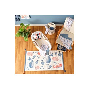 %100 Pamuk Marine Punchlı Kids Kırlent (35x35 Cm) Çok Renkli