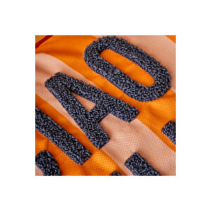 %100 Pamuk Line Mottolu Punch Nakışlı Kırlent Kılıfı Turuncu (35x50 Cm) Turuncu