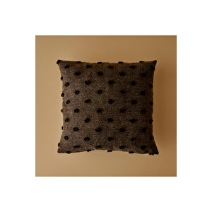 %100 Pamuk Maroc Dekoratif Yastık Antrasit (43x43 Cm) Antrasit