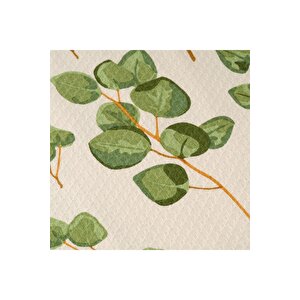 Ocaliptus Pamuklu Tek Kişilik Baskılı Pike Yeşil (150x220 Cm) Yeşil