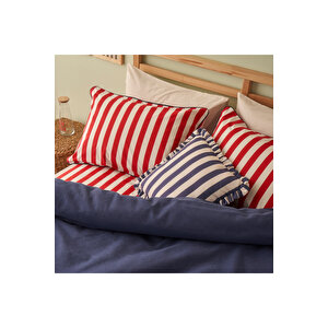 %100 Pamuk Line Çift Kişilik Pike Takımı Lacivert (200x220 Cm) Lacivert