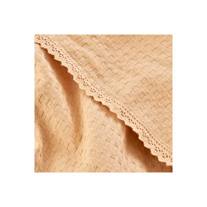 Stormi Pamuklu Çift Kişilik Waffle Pike Bej (200x220 Cm) Bej