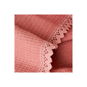 %100 Pamuk Feel Çift Kişilik Waffle Pike Gülkurusu (200x220 Cm) Gülkurusu