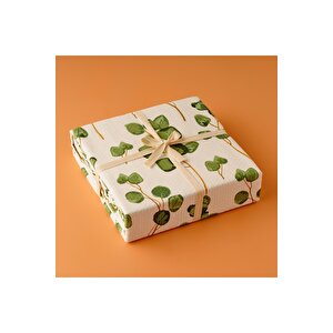 Ocaliptus Pamuklu Çift Kişilik Baskılı Pike Yeşil (200x220 Cm) Yeşil