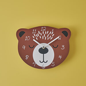 Bear Çocuk Saati Kahverengi (26x28 Cm) Kahverengi