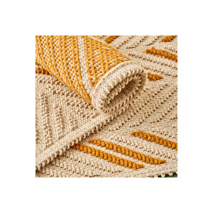 %100 Pamuk Corner Paspas Takımı Hardal (60x100 - 50x60 Cm) Hardal
