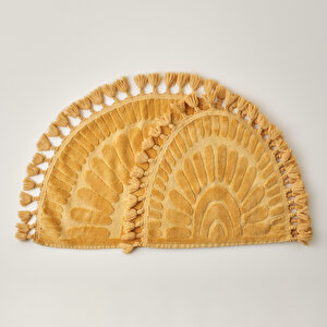 %100 Pamuk Sunshine Paspas Takımı Hardal (60x100-50x60) Hardal