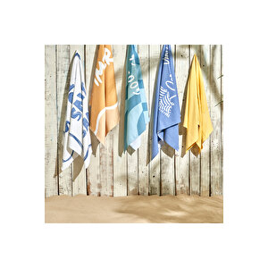 %100 Pamuk Lemoncello Plaj Havlusu Sarı (90x150 Cm) Sarı