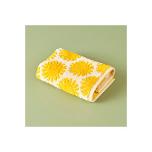 %100 Pamuk Sunny Yüz Havlusu Sarı (50x70 Cm) Sarı Sarı
