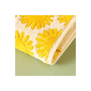 %100 Pamuk Sunny Yüz Havlusu Sarı (50x70 Cm) Sarı Sarı