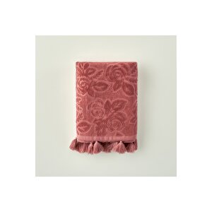 %100 Pamuk Rose Jakarlı El Havlusu Mürdüm (30x50 Cm) Mürdüm Mürdüm