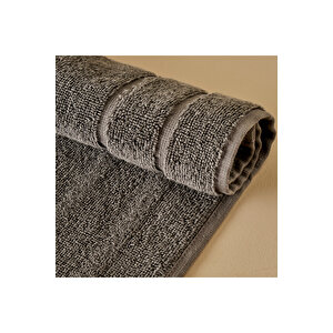 %100 Pamuk Premium Dorita Ayak Havlusu Koyu Gri (50x70 Cm) Koyu Gri Koyu Gri