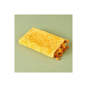 %100 Pamuk Jolia Yüz Havlusu Sarı (50x70 Cm) Sarı Sarı