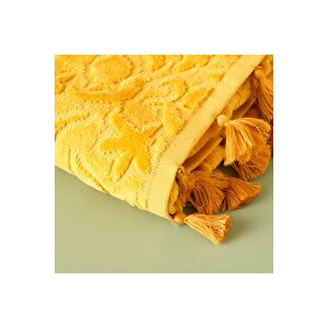 %100 Pamuk Jolia Yüz Havlusu Sarı (50x70 Cm) Sarı Sarı