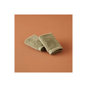 %100 Pamuk Ruby 2'li El Havlusu Yeşil (30x30 Cm) Yeşil Yeşil