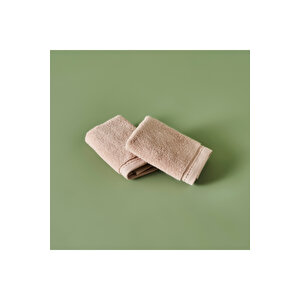 %100 Pamuk Ruby 2'li El Havlusu Bej (30x30 Cm) Bej Bej