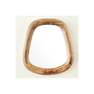 Bade Mango Ağacı Ahşap Ayna Naturel (19,5x2,5x22 Cm) Naturel