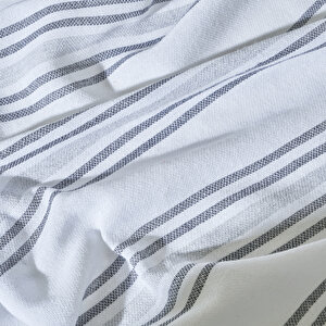 %100 Pamuk Stripe Peştamal Gri (90x160 Cm) Gri