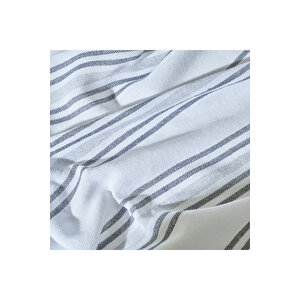 %100 Pamuk Stripe Peştamal Gri (90x160 Cm) Gri