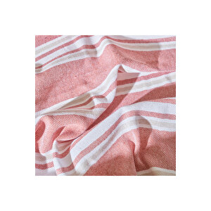 %100 Pamuk Stripe Peştamal Kiremit (90x160 Cm) Kiremit